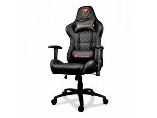 Silla Gamer Cougar Armor One Black Soporta Hasta 120kg Regulable Ergonomica Reclinable 180 Grados Almohadones
