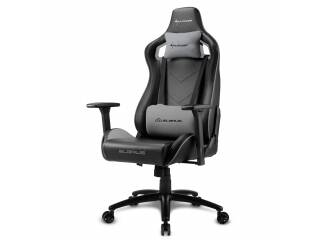 Silla Gamer Sharkoon Elbrus 2 Gris Regulable 180 Grados Soporta 150kg De Cuero Sintetico
