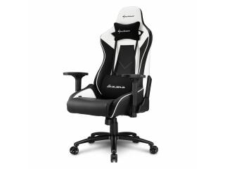 Silla Gamer Sharkoon Elbrus 3 Blanco Regulable 180 Grados Soporta 150kg Con Posa Brazos Regulable