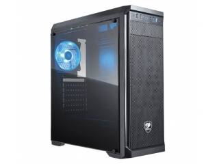 GABINETE GAMER COUGAR MX330 S ACRILICO 1 FAN 120MM LED AZUL