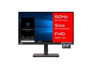 Monitor Lenovo Thinkvision 24 S24e-20 Fhd 1080p Panel Va 60Hz Wled Conexiones Vga Hdmi Compatible Con Vesa 100 x 100