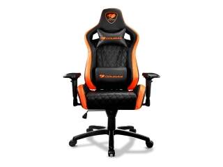 SILLA GAMER COUGAR ARMOR S BLACK RECLINABLE 180 GRADOS SOPORTA HASTA 120KG POZA BRAZOS AJUSTABLES