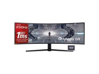 Monitor Gamer Samsung 49 Odyssey G9 DQHD Curvo 1000r Ips 250hz 1ms G-Sync QLed Resolucion 5120x1440 Hdmi y Usb