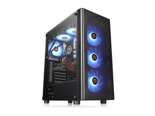 Gabinete Gamer Thermaltake V200 Tg Rgb 4 Fanes 120mm Vidrio Templado Acrilico Frontal