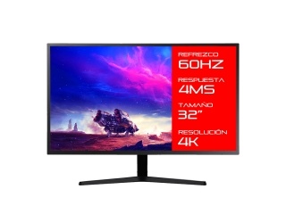 Monitor SAMSUNG 32 LU32j590 4K Uhd Ultra Hd 3840 x 2160 Panel VA 60Hz 4ms 2x Hdmi 1x DisplayPort Comptible Vesa 100x100