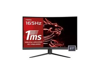 Monitor Gamer Msi 27 Optix G27C4 Panel Va 1080p Full HD Curvo 1500R 165Hz 1Ms Amd FreeSync Con Hdmi y DisplayPort