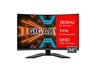 Monitor Gamer Gigabyte 32 G32QC Curvo 165hz 1ms Panel VA Qhd FreeSync Vesa 100x100 Hdmi y Dp