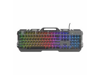 Teclado Trust Gxt 853 Esca Membrana Iluminado Rgb Rainbow