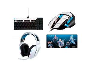 Combo Logitech Kda Teclado PRO Mouse G502 Mousepad G480 Auriculares G733