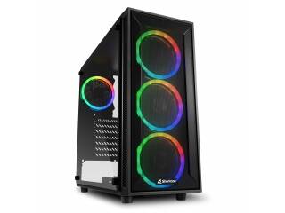 Gabinete Gamer Sharkoon Tg4m Argb 4 Fanes 120mm Rgb Hub 4 Puertos Vidrio Templado