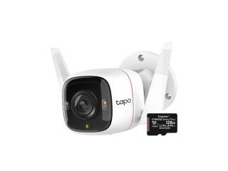 Camara Seguridad TPLINK TAPO C320ws Wifi 2K 2560x1440 4mp Exterior Nocturna Incluye Memoria MicroSD 128Gb C10
