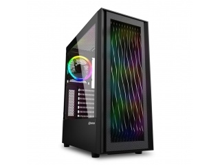 Gabinete Gamer Sharkoon Rgb Wave 4 Fanes 120mm 4 Puertos Vidrio Templado