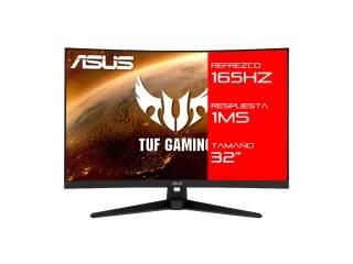 Monitor Gamer ASUS Tuf 32 Vg32vq1b 2k Qhd 165Hz 1ms Panel VA Curvo 1500R Hdmi Dp Amd Freesync Compatible Vesa 100x100