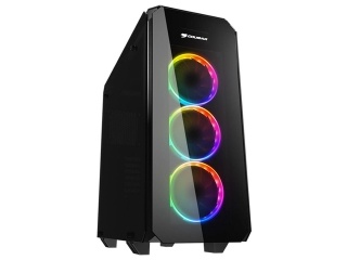 Gabinete Gamer Cougar Puritas Rgb Mini Tower Atx 3 Fanes Vidrio Templado Negro
