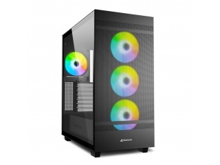Gabinete Gamer SHARKOON REBEL C50 Rgb + 4 Fanes Rgb 120mm Lateral Vidrio Templado