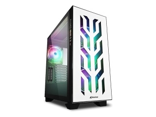 Gabinete Gamer Sharkoon Elite Shark Ca300t Rgb 4 Fan 120mm 2 Vidrio Templado Lateral Blanco