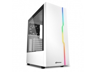 Gabinete Gamer Sharkoon Slider Rgb 1 Fan 120mm Lateral Vidrio Templado Blanco