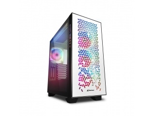 Gabinete Gamer Sharkoon Elite Shark Ca300h Atx Rgb 4 Fan 120mm Blanco