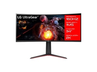 Monitor Gamer LG 34gp63a Ultra Gear 160hz 1ms Qhd 3440 x 1440p Va Amd FreeSync Hdmi Hdr10 Montaje Vesa 100 x 100