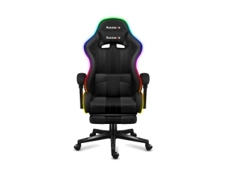 Silla Gamer HUZARO Force 4.7 RGB Cuero Hasta 140kg Regulable Ergonomica Reclinable 160 Grados Cojines PowerBank