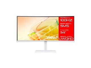 Monitor Gamer SAMSUNG Curvo Viewfinity 34 S65UC Led VA UWQHD 100hz 1440p FreeSync Hdmi DP Compatible Vesa 100x100 Blanco