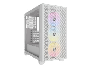 Gabinete Gamer CORSAIR 3000D ARGB Airflow 3 Fanes AR120 Argb CC-9011256-WW Blanco