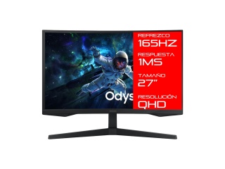 Monitor Gamer Curvo SAMSUNG Odyssey 27 G5 165Hz 1Ms QHd 1440p Panel VA FreeSync Hdmi Dp Compatible Vesa 75x75