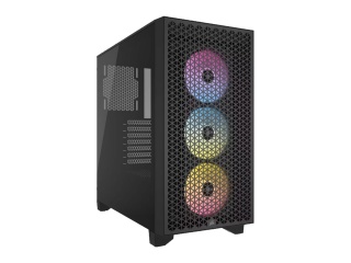 Gabinete Gamer CORSAIR 3000D ARGB Airflow 3 Fanes AR120 ARGB CC-9011255-WW Negro