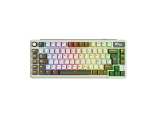 Teclado RK ROYAL KLUDGE L75 Palm Green Beige Switch Rgb Usb-C