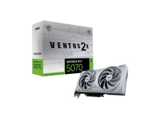 Tarjeta De Video MSI RTX 5070 12Gb Gddr7 Ventus OC 2 Fanes Hdmi Dp Nvidia GeForce Pci-e 5.0 192bits Blanco