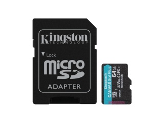 Memoria MicroSD KINGSTON 256Gb Canvas Go Plus 200mb/s C10 + Adaptador