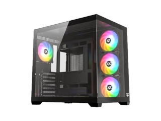 Gabinete Gamer XYZ TESSERACT X 50 + 6 Fanes 120mm ARGB Usb y Audio Frontal Negro