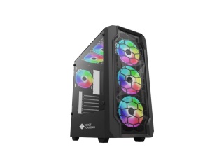 Gabinete Gamer Shot Gaming 8010-80A Rgb Atx Con Lateral De Vidrio Templado