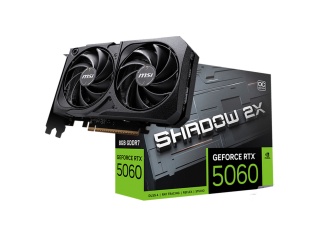 Tarjeta De Video MSI RTX 5060 8Gb Gddr7 Shadow OC 2X Fanes Hdmi Dp Nvidia GeForce Pci-e 5.0 128bits