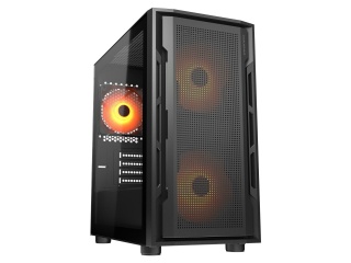 Gabinete COUGAR Uniface Mini Rgb 3 Fanes 140mm Argb Lateral Vidrio Templado Negro