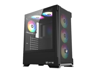Gabinete Gamer XYZ 300-X MESH + 6 Fanes 120mm ARGB Usb y Audio Frontal Negro