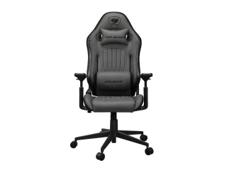Silla Gamer COUGAR EXPLORE JET GREY F Soporta Hasta 120Kg Regulable Reclinable 155 Grados Almohadones