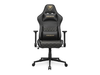 Silla Gamer COUGAR Armor One V2 Gold Regulable 155 Grados Soporta Hasta 120kg Material Cuero Sintetico