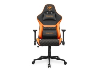 Silla Gamer COUGAR Armor One V2 Orange F Regulable 155 Grados Soporta Hasta 120kg Material Cuero Sintetico