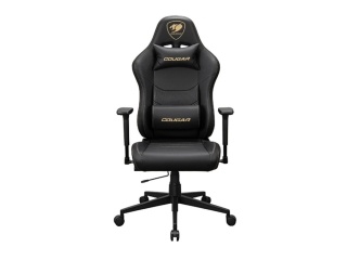 Silla Gamer COUGAR Prime Gold Regulable 115 Grados Soporta Hasta 120kg Material Cuero Sintetico