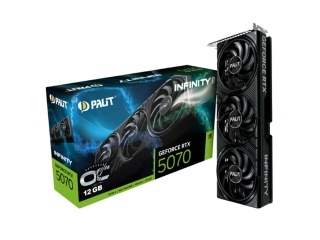 Tarjeta De Video PALIT RTX 5070 12Gb Gddr7 Infinity 3 OC 3X Fanes Hdmi Dp Pci-e 5.0 192bits