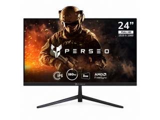Monitor Gamer PERSEO 24 HERMES 180hz 1ms Panel Va Fhd 1080p FreeSync Hdmi Dp Compatible Con Vesa 100x100 Parlantes