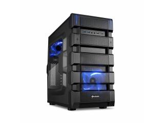 GABINETE GAMER SHARKOON BD28 2 FANES LED 120MM AZUL