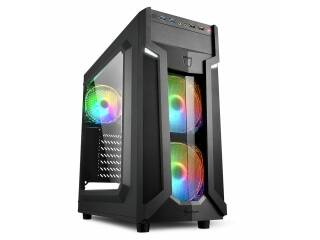 GABINETE GAMER SHARKOON VG6-W ARGB 3 FANES 120MM HUB 4 PORT