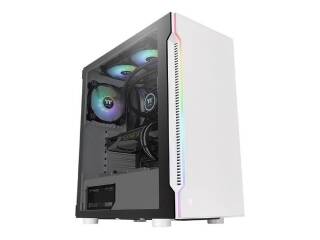 Gabinete Gamer Thermaltake H200 Tg Snow Rgb 1 Fan 120 mm Vidrio Templado Izquierdo