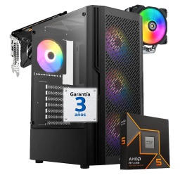 PC Gamer AMD Ryzen 5 9600x - Video RTX 5060 8Gb - RAM 16Gb - 1Tb - Wifi/BT - Win11 Pro Espa�ol
