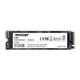 Solido Ssd Nvme M.2 PATRIOT P300 512Gb 2280 PCIe Gen 3.0 Para Notebooks y Pc