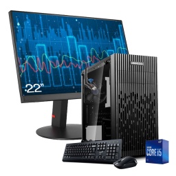 Equipo PC INTEL Core i5 10400 10ma Gen - 16Gb - Ssd 512Gb - Wifi/Bt - Monitor 22" - Windows 11 Pro - Accesorios