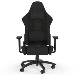 Silla Gamer CORSAIR TC100 Fabric Relaxed Soporta Hatsa 120Kg Regulable Renclinable 160 Grados Almohadones Negro