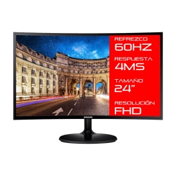 Monitor SAMSUNG 24 Curvo Essential Panel Led Va Full HD 60hz 1080p FreeSync Hdmi Vga Compatible Vesa 75x75
